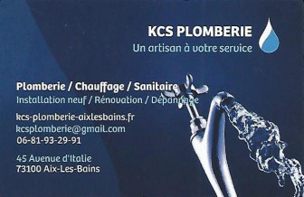 KCS PLOMBERIE, Plombier en Savoie